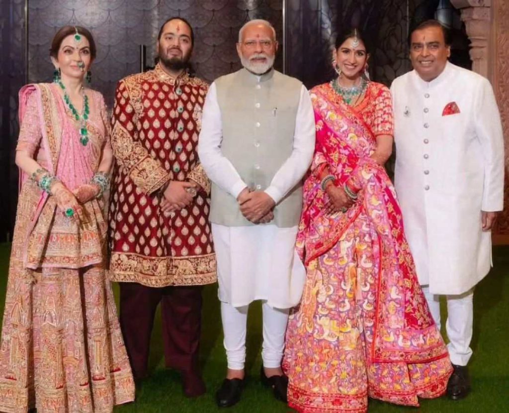 Modi Ji with Anant Ambani and Radhika