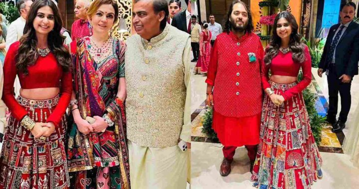 Anant Ambani in red for Mosalu-Garba ceremony