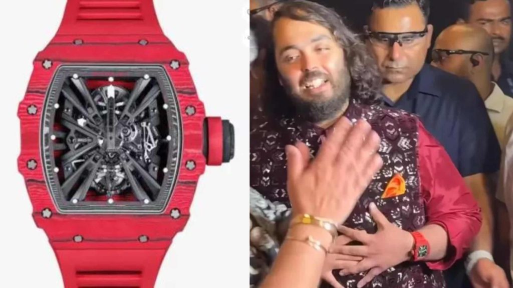 Anant Ambani Showcases Rare Richard Mille Red Watch Worth Rs. 6.91 Crore