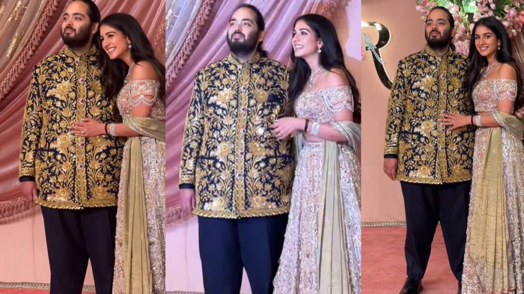 Radhika Merchant and Anant Ambani at their sangeet