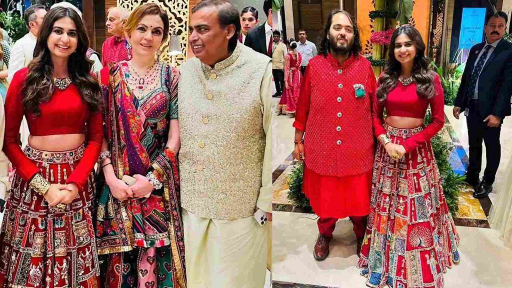 Anant Ambani in red for Mosalu-Garba ceremony