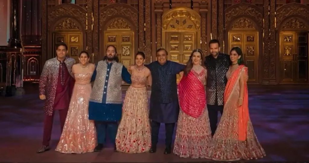 Ambani family at Anant's sangeet